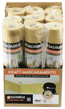 Caixa display kraft masc 30cm frente aberta