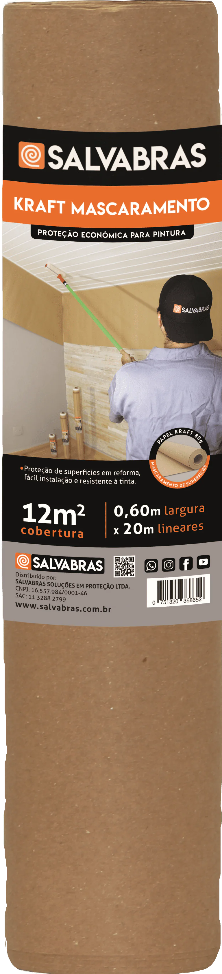 P00044 Kraft Mascaramento 0,6x20m
