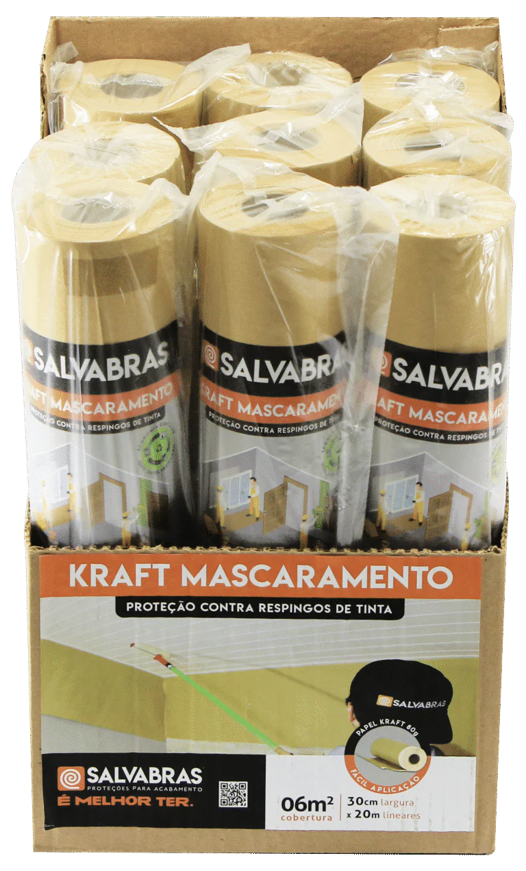 Caixa display kraft masc 30cm frente aberta